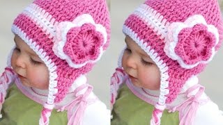 COMO TEJER GORRAS A CROCHET Y GANCHILLO PARA BEBES Y NIÑOS Nº 02 [upl. by Demeyer869]