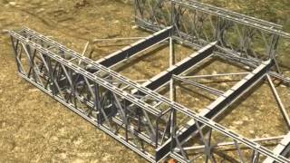 I5 Skagit River Bridge  Temporary Bridge Animation [upl. by Nicolle314]