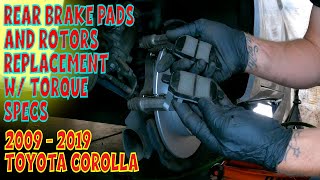 Toyota Corolla How To Replace Rear Brake Pads and Rotors Guide for 20092019 🚗💡 [upl. by Cope]