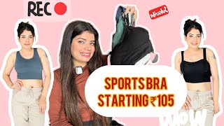 I tried Cheapest Sports Bra Haul From Meesho Under ₹300😍  Amazing Quality  Honest Review  Tryon [upl. by Tayib]