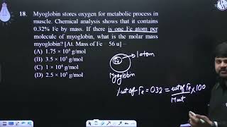 Myoglobin stores oxygen for metabolic process in muscle Chemical analysis shows that it contain [upl. by Luhem]