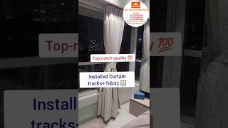 Curtain tracks amp fabric installed Contact 🇮🇳9324294346 9324383781 9324424683curtains tracks yt [upl. by Aerdnaeel]