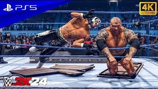 WWE 2K24  REY MYESTERIO VS BAUTISTA  NO BARRIER MATCH [upl. by Tierney]