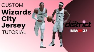 CUSTOM Wizards City Jersey Tutorial in NBA2K21 [upl. by Enitsirhc]