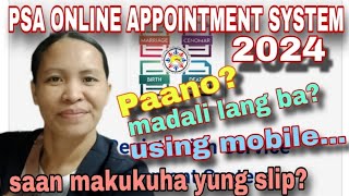 PAANO MAGPAAPPOINTMENT SA PSA UPDATED 2024  PSA APPOINTMENT SYSTEM  Melgabar Je Vlog [upl. by Yelrebma]