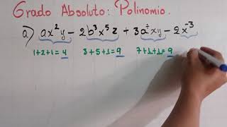 Grado Absoluto  Polinomio [upl. by Chem]