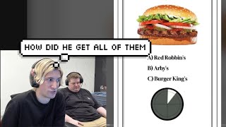 xQc Holds his Laugh after Jesse picks every Burger Correctly [upl. by Eivlys]