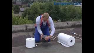 Fleece cuttings for waterproofing of ventilation pipes with KEMPEROL [upl. by Lehsreh806]