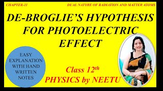 De  Broglies Hypothesis  Class 12 physics Chapter 11 Dual Nature of Radiation and Matter [upl. by Melodee]