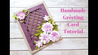 Beautiful Handmade Greeting Card for BirthdayAnniversaryFestivals  DIY Weaving Card Idea [upl. by Atnima]