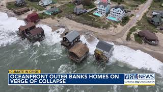 Oceanfront Outer Banks homes on verge of collapse [upl. by Anitsyrk127]