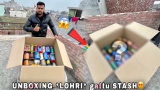 UNBOXING LOHRI Gattu STASH 2024😍 flying big kites 🪁 Desi patangbaazi🔥 monokite vs monofillgold [upl. by Durward]