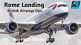 RFS  Real Flight Simulator  British Airways A320 Landing in Rome  Real Flight [upl. by Elleiad]