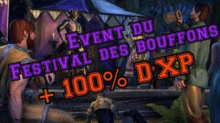 De belles récompenses  DOUBLE XP avec le festival des bouffons sur TESO  Flames of Ambition [upl. by Eelarak760]