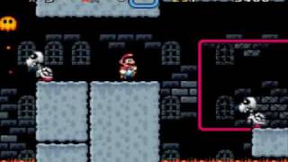 Super Mario World Custom Level Lemmys Twin Castle [upl. by Auoy]