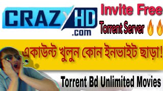 CrazyHd একাউন্ট খুলুন কোন ইনভাইট ছাড়া😱😱 How to create CrazyHD account without invitation [upl. by Ennaus]