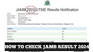 How to check jamb result 2024 [upl. by Noemis]