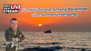 Kumköy Strand Anfang November zum Sonnenuntergang Live [upl. by Eneleahs482]