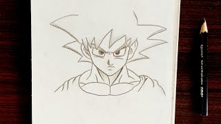 How to draw Son Goku 🔥  Step by step  Goku drawing from Dragon ball ✨ [upl. by Sairahcaz]