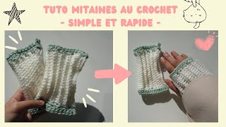 TUTO MITAINES AU CROCHET simple et rapide ❄️🦩 [upl. by Verda495]