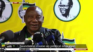 ANC NEC Meeting  Ramaphosa speaks on the partys Foundation Course on Political Education [upl. by Ahcsas]