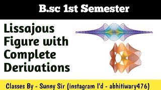 Lissajous figure derivation with explanation in hindi  bsc 1st year physics  most important topic [upl. by Atela]