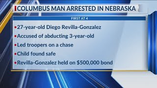 Child allegedly abducted from Columbus rescued in Nebraska after 70mile pursuit [upl. by Sakovich442]