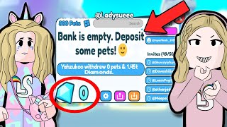 MY SISTER HACKED MY BANK In Pet Simulator X  Roblox [upl. by Wooldridge]