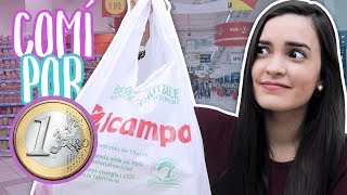 Un día COMIENDO POR 1€ en ESPAÑA  Mariana Clavel [upl. by Hurlee975]