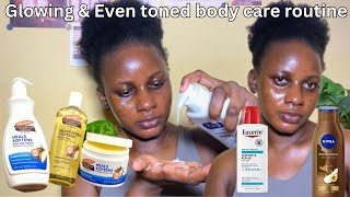 Even toned bodycare routine for glowy skin  Dry Skin routine [upl. by Astri934]