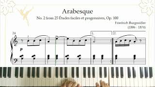 Grade 2 Piano Larabesque No 2  Op 100 by Friedrich Burgmüller [upl. by Heise376]