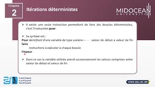 Structure de données et Algorithmesle cours 2 Les structures itérativesMidocean University [upl. by Walther]