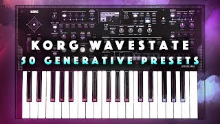 Korg Wavestate 2 50 Generative PerformancesPresets Demo [upl. by Elsy]