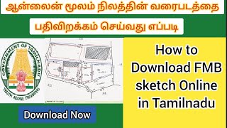 How to Download FMB sketch online in Tamilnadu  ESERVICE [upl. by Fadden]