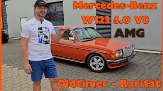 MercedesBenz W123 50 V8 AMG Rarität von 1979 M117 Motor mit Automatikgetriebe Oldtimer FOR SALE [upl. by Salhcin]