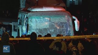 3 people killed in bus blast near Egypts pyramids [upl. by Berkie797]