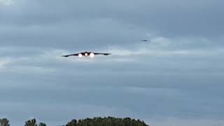 B2 stealth bomber landing into the sunset [upl. by Leihcar]