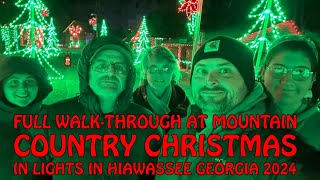 Full WalkThrough at Mountain Country Christmas in Lights in Hiawassee Georgia [upl. by Eserrehs]