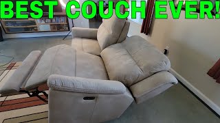 ASHLEY FURNITURE DURAPELLA POWER RECLINING SOFA WITH ZERO GRAVITY UNBOXING SETUP AND REVIEW [upl. by Sherrer]