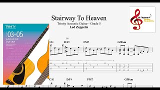 STAIRWAY TO HEAVEN   BACKING TRACK  Led Zeppelin  Trinity Acoustic Guitar  Grade 5 [upl. by Aninaj]