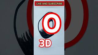 😱3D😱 Letter quot O quot shortsfeed shortvideo shortsvideo 3d alphabetart calligraphy lettering [upl. by Sylvester]