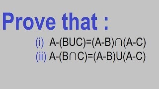 Sets operations proof  Set theory proof in hindi [upl. by Yelwar]