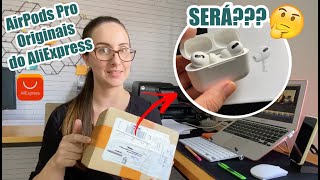 UNBOXING AIRPODS PRO ORIGINAIS APPLE DO ALIEXPRESS SERÁ 🤔 [upl. by Leahcim810]