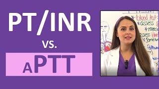 PTINR vs aPTT PTT Nursing Explained NCLEX Lab Values [upl. by Haziza881]