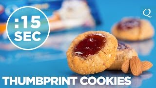 Thumbprint Cookies  15SecondRecipe [upl. by Nosirrah]