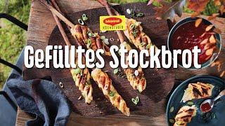 Gefülltes Stockbrot Einfaches Rezept [upl. by Langdon127]