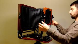 Stenopeika 11x14 folding camera closing phase [upl. by Akcir830]