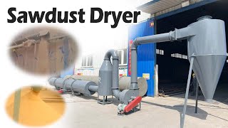 How to dry sawdust for preparation of briquettes making Sawdust dryer for wood waste chips drying [upl. by Aisinoid]