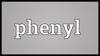 Phenyl Meaning [upl. by Atteuqal12]