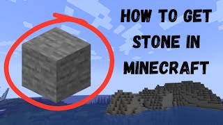 How to get stone in Minecraft All Versions [upl. by Ahseer848]